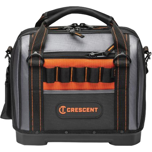 Sac ouvert de 14" pour outils d'ouvrier, Polyester, 32 pochettes, Noir/Gris TGS INDUSTRIEL