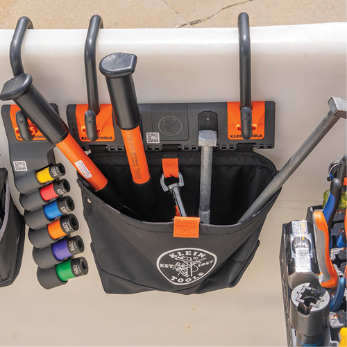 Bucket Work CentreS-Hook Hardware Pouch Module, Nylon, 1 Pockets, Black/Orange TGS INDUSTRIEL