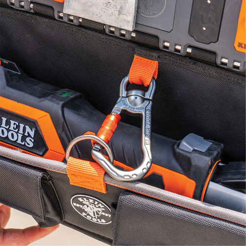 Module pour grande poche avec crochet en S Bucket Work Centre, Nylon, 3 pochettes, Noir/Orange TGS INDUSTRIEL