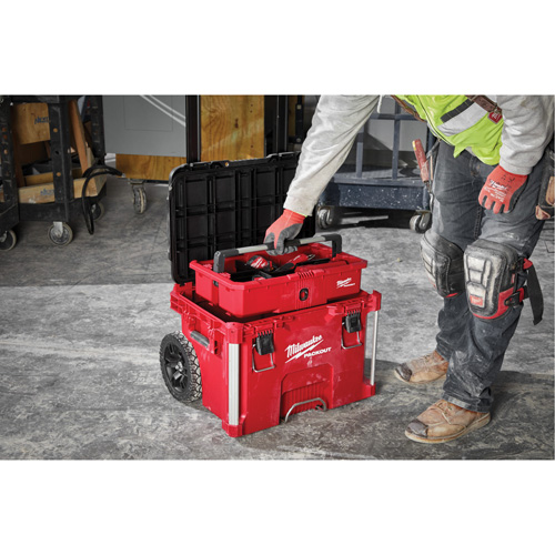 Boîte &agrave; outils sur roues PACKOUT, 18" x 22" x 19-1/2", Noir/Rouge TGS INDUSTRIEL