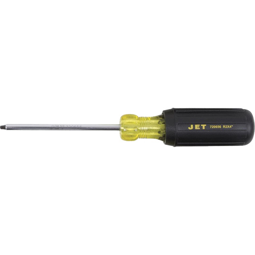 JKSR-2 Tournevis &agrave; pointe carr&eacute;e, Tige de #2, Ronde, 4" lo, Prise en Coussin&eacute;e TGS INDUSTRIEL