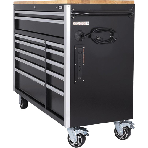 HDRC5212 Armoire mobile de s&eacute;rie HD, 12 tiroirs, 51-1/4" la x 21" p x 40-3/10" h, Noir TGS INDUSTRIEL