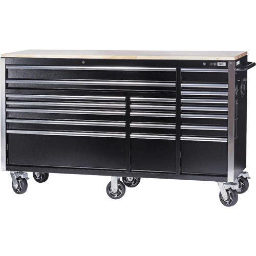 HDRC7220 Armoire mobile de s&eacute;rie HD, 20 tiroirs, 72" la x 24" p x 42-3/10" h, Noir TGS INDUSTRIEL