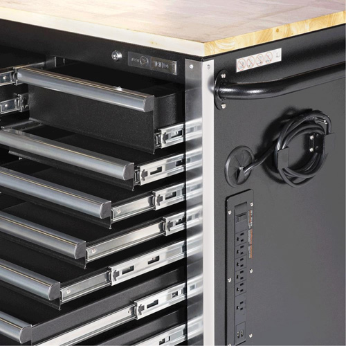 HDRC7220 Armoire mobile de s&eacute;rie HD, 20 tiroirs, 72" la x 24" p x 42-3/10" h, Noir TGS INDUSTRIEL