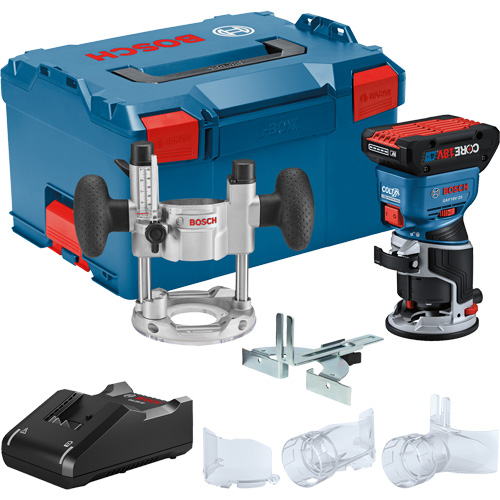 Ensemble de toupie &agrave; paume sans balai Colt avec bloc-pile CORE18V 4 Ah & base de plongeur TGS INDUSTRIEL
