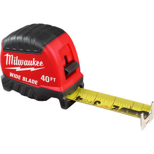 Wide Blade Tape Measure, 1-3/8" x 40' TGS INDUSTRIEL