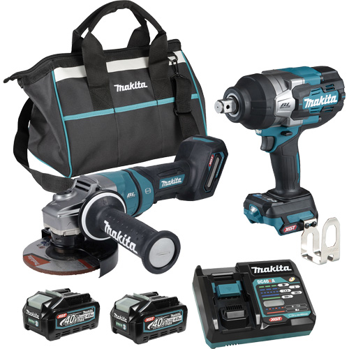 XGT Brushless 2-Tool Combo Kit, Lithium-Ion, 40 V TGS INDUSTRIEL
