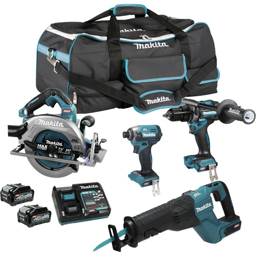 Ensemble 4 outils &agrave; moteur sans balai XGT, Lithium-ion, 40 V TGS INDUSTRIEL