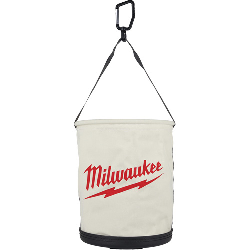 Utility Bucket Bag, 11-81/100" L x 11-81/100" W x 14-57/100" H, Polyester, White TGS INDUSTRIEL