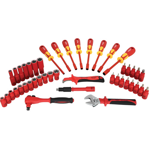 Insulated Socket & Tool Set, 44 Pcs TGS INDUSTRIEL