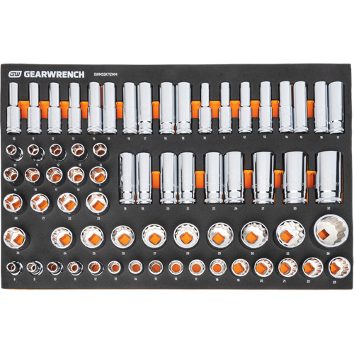 MEGAMOD Metric Mechanics Tool Set in Modular Foam Trays with Rolling Cabinet, 358 Pieces TGS INDUSTRIEL
