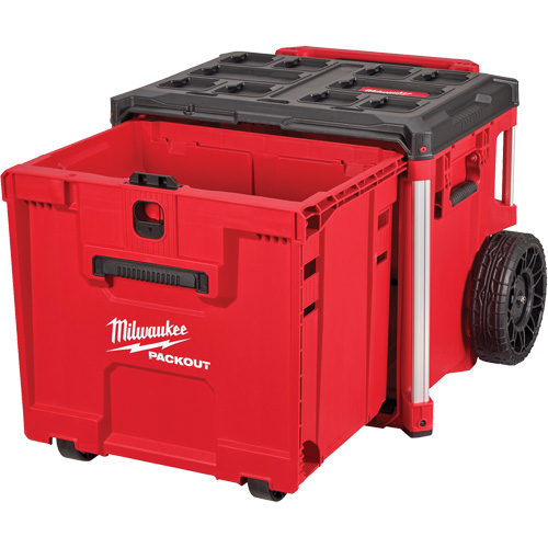 Coffre &agrave; outils roulant avec tiroir PACKOUT, 19" x 24" x 20", Noir/Rouge TGS INDUSTRIEL