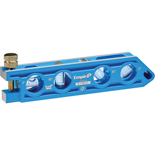 TRUE BLUE&reg; Die Cast Torpedo Level, 6" L, Aluminum, 4 Vials TGS INDUSTRIEL