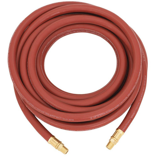 Tuyau AH3850RB, Air, Caoutchouc, 3/8" dia. x 50', 300 psi, 1/4 NPT TGS INDUSTRIEL