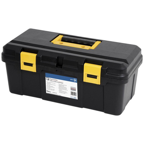 Coffre &agrave; outils portatif en plastique JPTB-19, 19" la x 9" p x 8" h, Noir TGS INDUSTRIEL