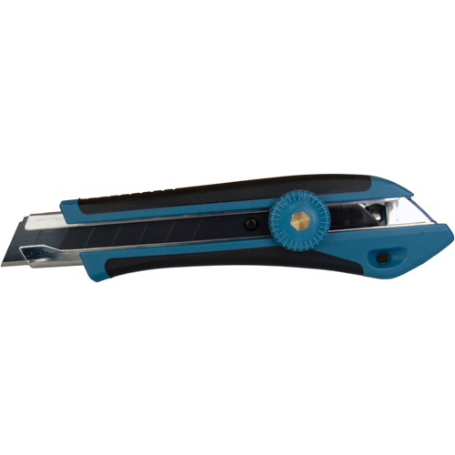 18mm Professional Knife, Stainless Steel, Heavy-Duty, Rubber Handle TGS INDUSTRIEL