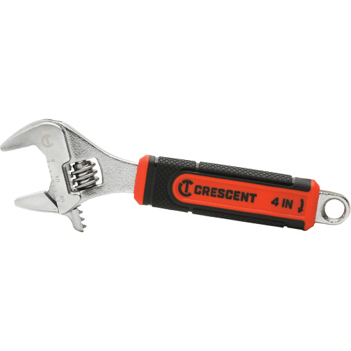 Adjustable Wrench with Quick-Fit Jaw, 4" L, 9/16"/14 mm Max Width, Chrome TGS INDUSTRIEL