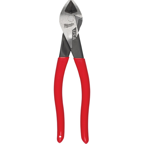 Angled Head Diagonal Dipped Grip Cutting Pliers, 8" L TGS INDUSTRIEL