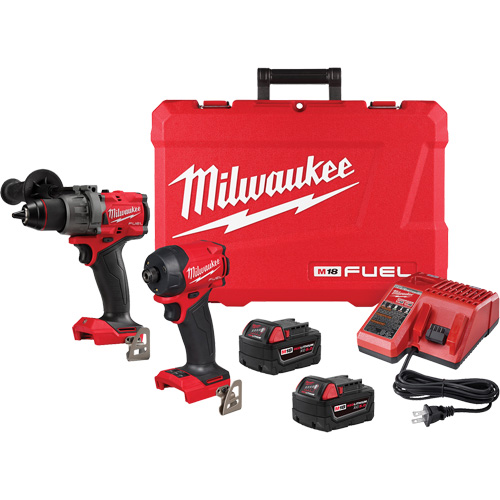 M18 FUEL 2-Tool ½” Hammer Drill Driver & SURGE ¼” Hex Hydraulic Driver Combo Kit, Lithium-Ion, 18 V TGS INDUSTRIEL