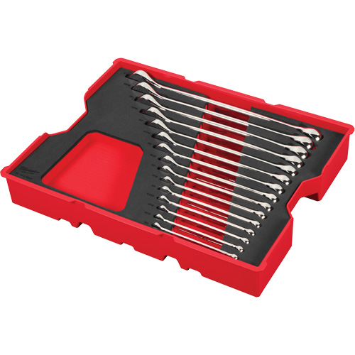 Jeu de cl&eacute;s SAE avec organisateur pour tiroirs PACKOUT, Combinaison, 15 morceaux, Imp&eacute;rial TGS INDUSTRIEL