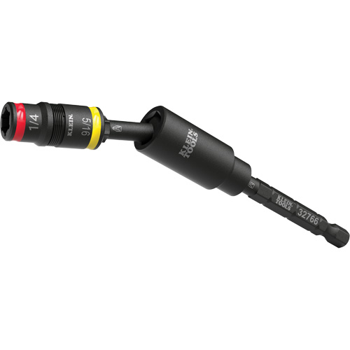 Douille r&eacute;versible &agrave; impact avec adaptateur pivotant, Hexagonale, Prise 1/4", 3 mr TGS INDUSTRIEL