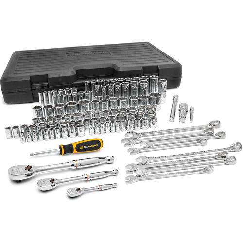 1/4", 3/8" & 1/2" Drive 6 & 12 Point Standard & Deep SAE/Metric Mechanics Tool Set TGS INDUSTRIEL
