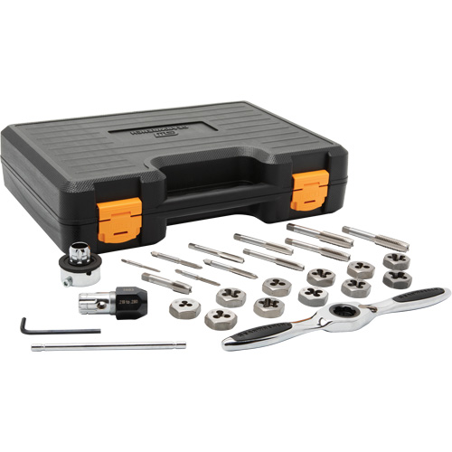 Metric Ratcheting Tap & Die Set, 27 Pieces TGS INDUSTRIEL