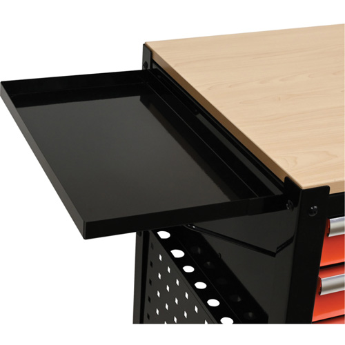 Chariot utilitaire, 4 tiroirs, Noir/Orange TGS INDUSTRIEL