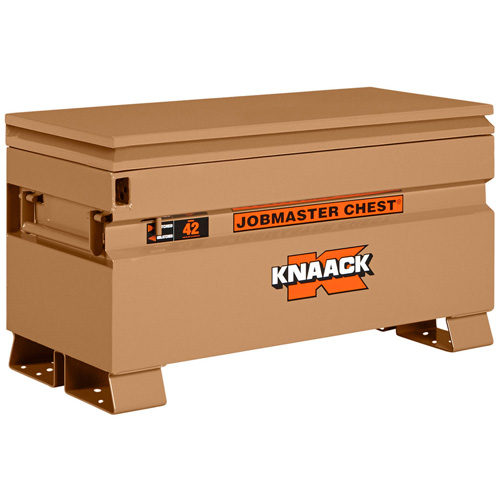 Coffre de chantier mod&egrave;le 42 avec cadenas, 42" x 19" x 23-3/8", Acier, Havane TGS INDUSTRIEL