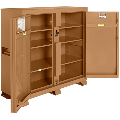 Armoire de chantier mod&egrave;le 109 avec cadenas, Acier, 47,5 pi³, Havane TGS INDUSTRIEL
