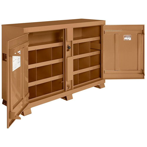 Armoire &agrave; bacs mod&egrave;le 129 avec cadenas, Acier, 48 pi³, Havane TGS INDUSTRIEL