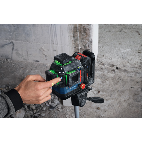360 Connected Green-Beam Three-Plane Leveling and Alignment Laser TGS INDUSTRIEL