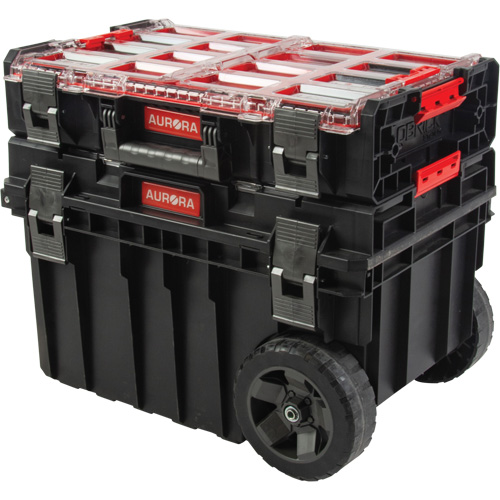 Ensemble roulant de coffres &agrave; outils Arx de 2 morceaux, 23-4/5" x 16" x 20-3/5", Noir TGS INDUSTRIEL