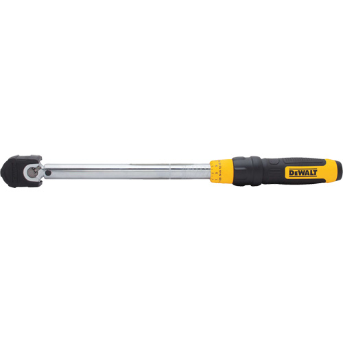 Micrometer Torque Wrench, Click, 3/8" Square Drive, 20 - 100 ft-lbs./27.11-135. 58 N.m TGS INDUSTRIEL