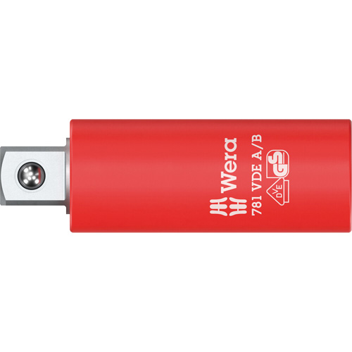Adaptateur isol&eacute; VDE A/B, Prise 1/4", Douille 3/8", 2,78" lo, Sph&eacute;rique TGS INDUSTRIEL