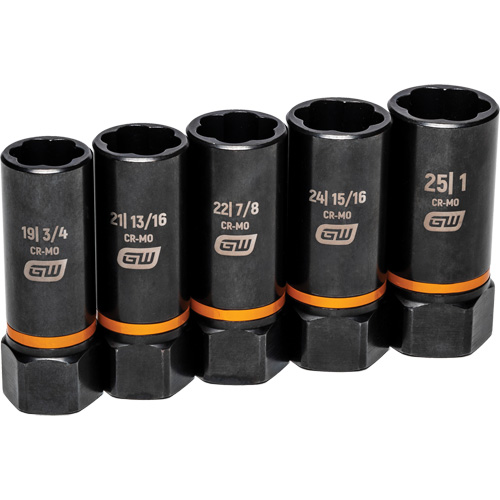 Jeu de douilles d'extraction Bolt Biter, 5 Mcx, Chocs, Prise de 1/2", Profond TGS INDUSTRIEL