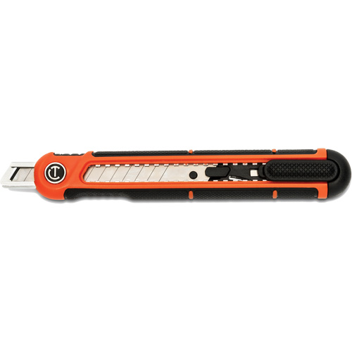9mm Snap Off Blade Retractable Knife, Steel, Plastic Handle TGS INDUSTRIEL