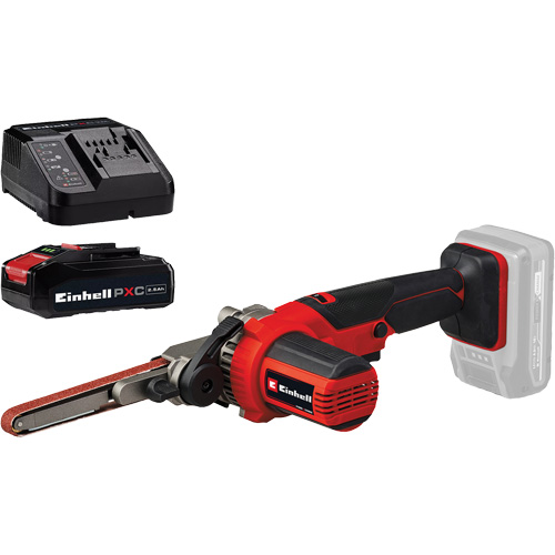 Ponceuse-lime &agrave; courroie 18" sans fil avec batterie 2,5 Ah PXC et ensemble de d&eacute;part de chargeur TGS INDUSTRIEL