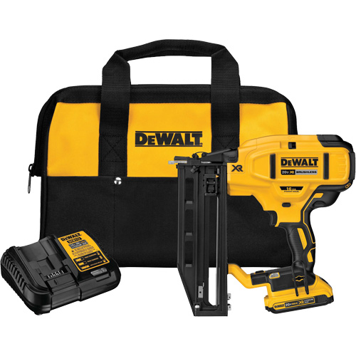 XR&reg; 16 GA Cordless Straight Finish Nailer Kit, 20 V, Lithium-Ion TGS INDUSTRIEL