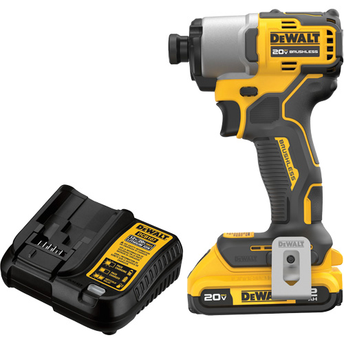 Brushless Cordless Impact Driver Kit, 1/4", 1700 in-lbs Max. Torque, 20 V, Lithium-Ion TGS INDUSTRIEL