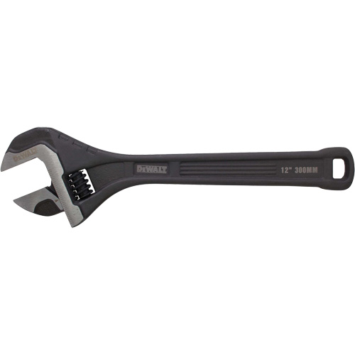 All Steel Adjustable Wrench, 12" L, Black/Plain TGS INDUSTRIEL