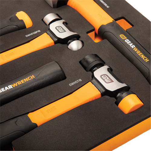 Mixed Hammer Set in Foam Storage Tray, 5 Pieces TGS INDUSTRIEL