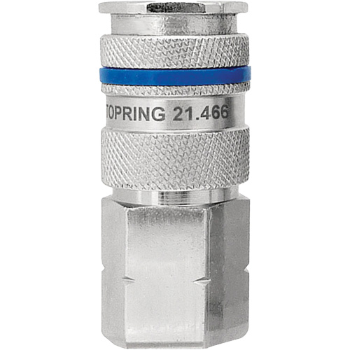Raccord industriel rapide QUIKSILVER, Laiton nickel&eacute;, 3/8", NPT femelle, 435 PSI TGS INDUSTRIEL