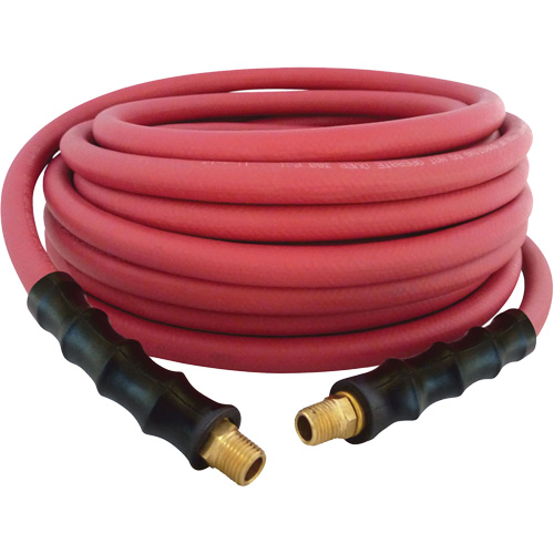 MAXPRO Rubber Hose, Air/Water, EPDM Rubber/Polyester, 3/8" dia. x 50', 300 psi, 1/4 NPT TGS INDUSTRIEL