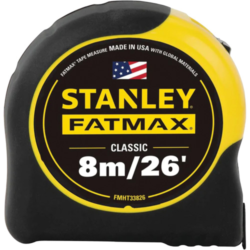 FATMAX&reg; Tape Measure, 1-1/4" x 26'/8 m, Imperial & Metric Graduations TGS INDUSTRIEL
