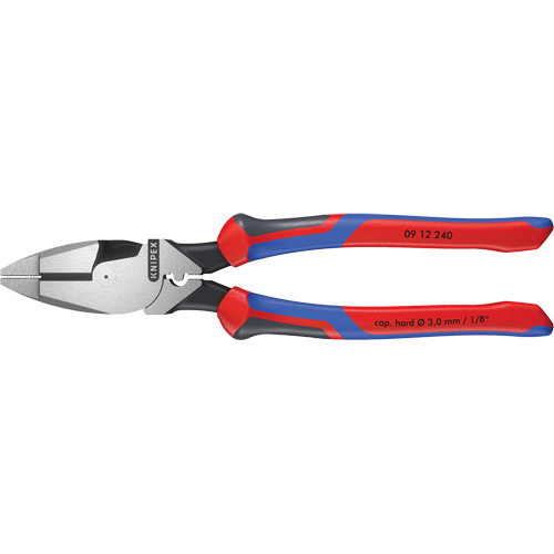 High Leverage Lineman's Pliers New England with Fish Tape Puller, Crimper & KNIPEXTEND Handle TGS INDUSTRIEL