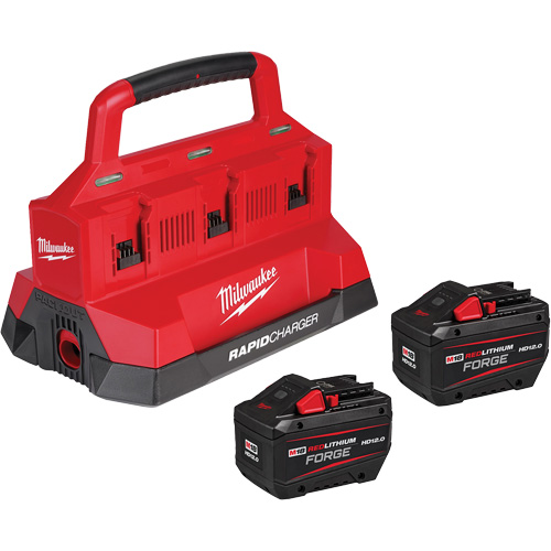 M18 Forge Starter Kit with 2 Batteries & 6-Bay Rapid Charger, Lithium-Ion, 18 V, 12 Ah TGS INDUSTRIEL