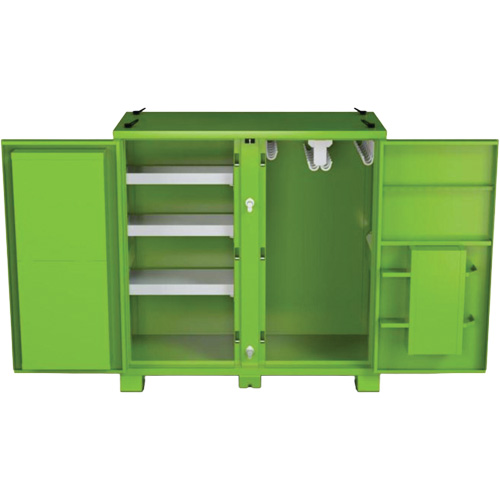 Armoire de rangement d'&eacute;PI sur place, Acier, Vert lime haute visibilit&eacute; TGS INDUSTRIEL