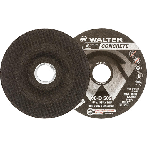 Meules &agrave; moyeu d&eacute;port&eacute; - B&eacute;ton type 27, 5" x 1/8", Arbre de 7/8", Type 27 TGS INDUSTRIEL