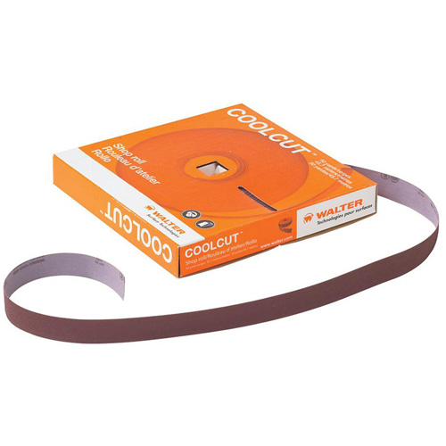 Papier abrasif manuel Coolcut, Oxyde d'aluminium, 2" la x 150' lo, Grain P60 TGS INDUSTRIEL